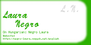 laura negro business card